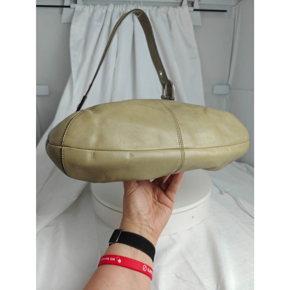 Coach Taupe Beige Stone Tan SOHO PLEATED shoulder bag purse D1193-Z18388 - Picture 6 of 15